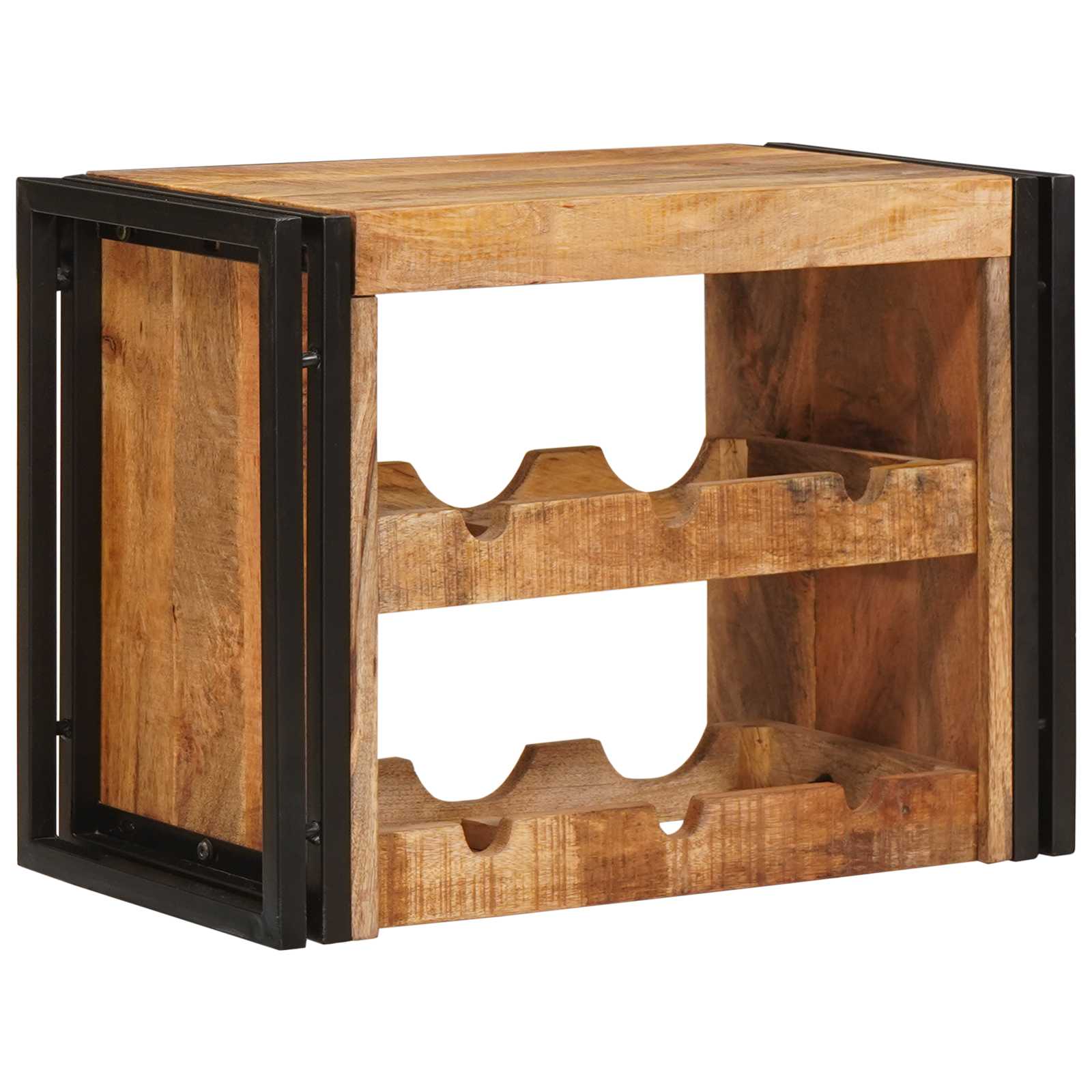Wijnrek Bruin 60 x 45 x 33 cm Massief Ruw Mango Hout