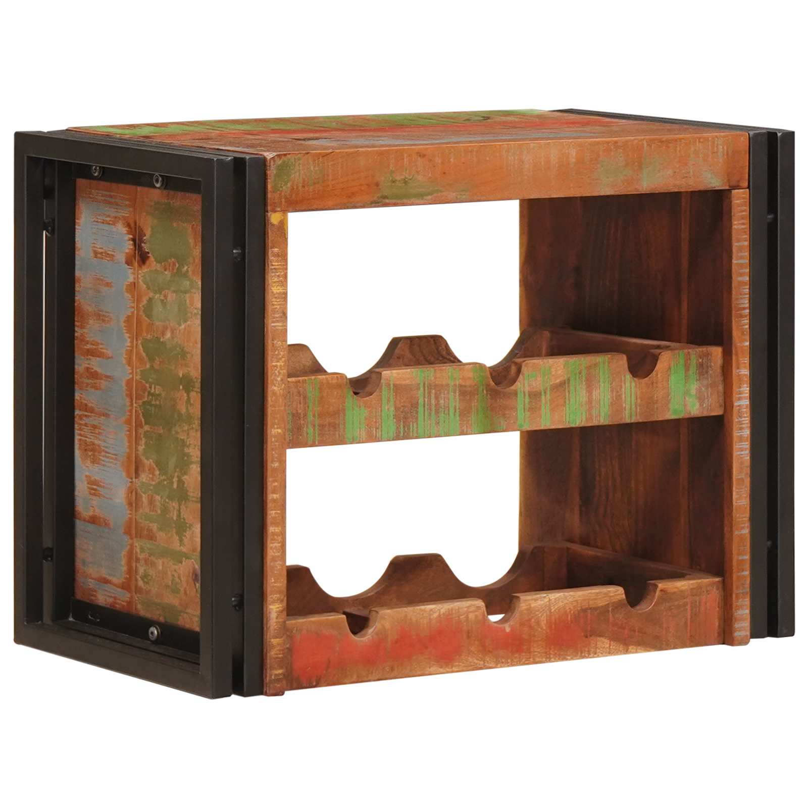 Wijnrek Bruin 60 x 45 x 33 cm Massief gerecycled hout