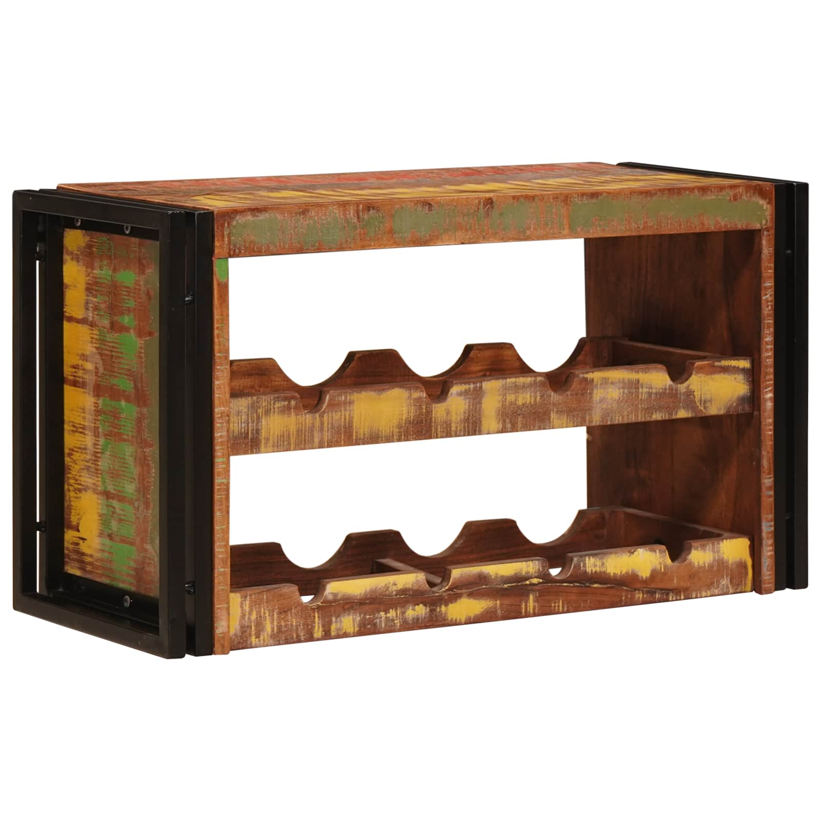 Wijnrek Bruin 80 x 45 x 33 cm Massief gerecycled hout