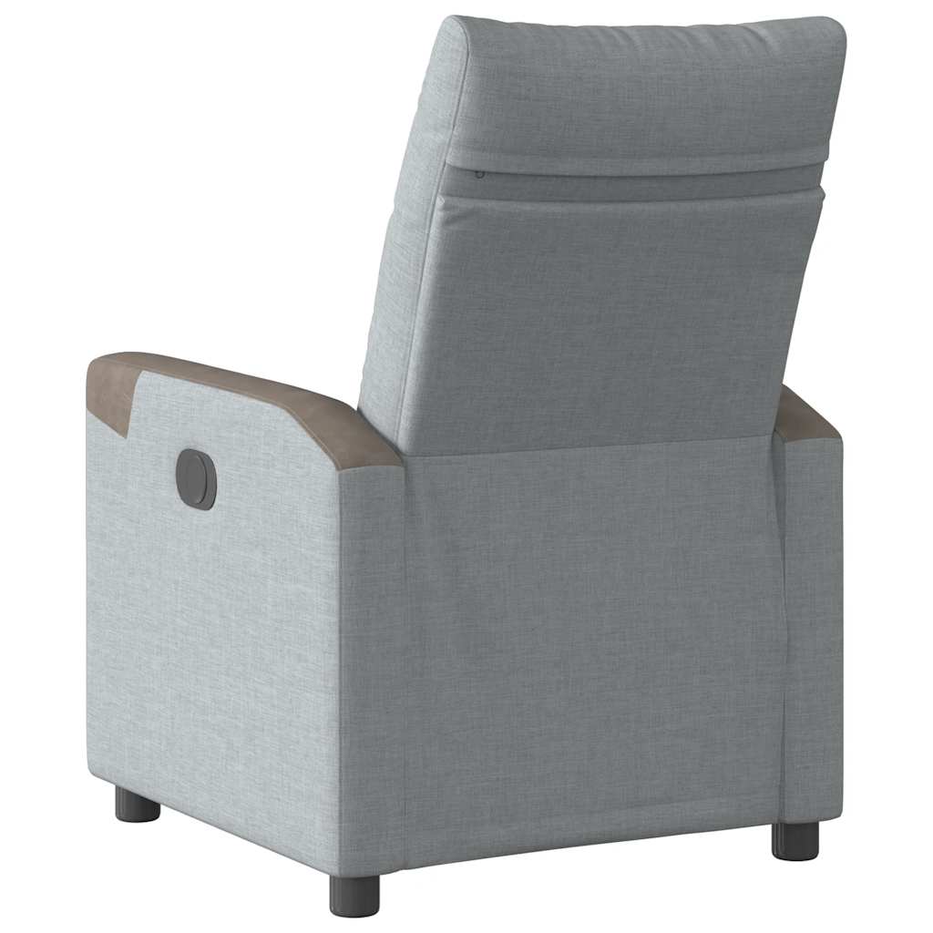 Fauteuil verstelbaar stof lichtgrijs – afbeelding 5