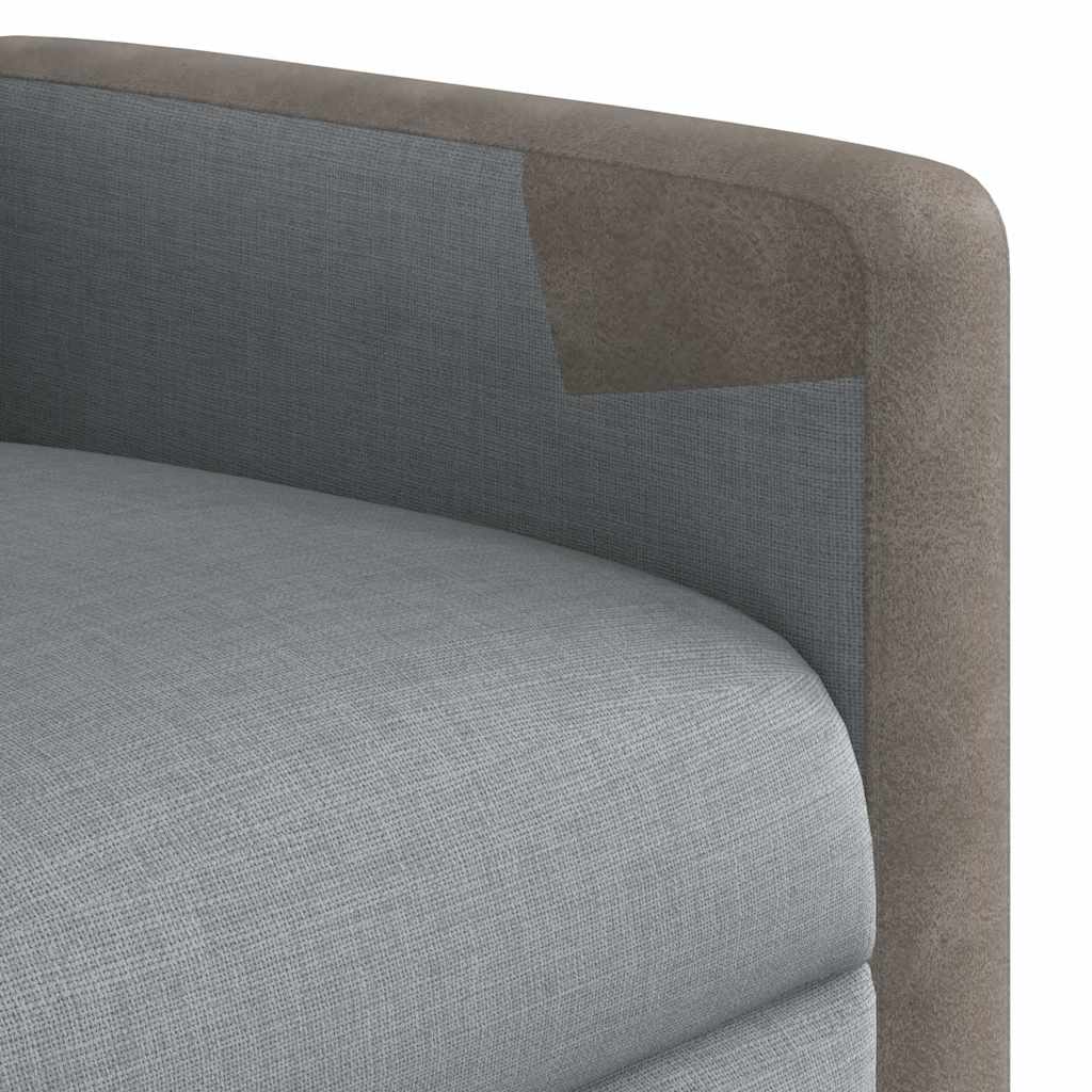 Fauteuil verstelbaar stof lichtgrijs – afbeelding 9
