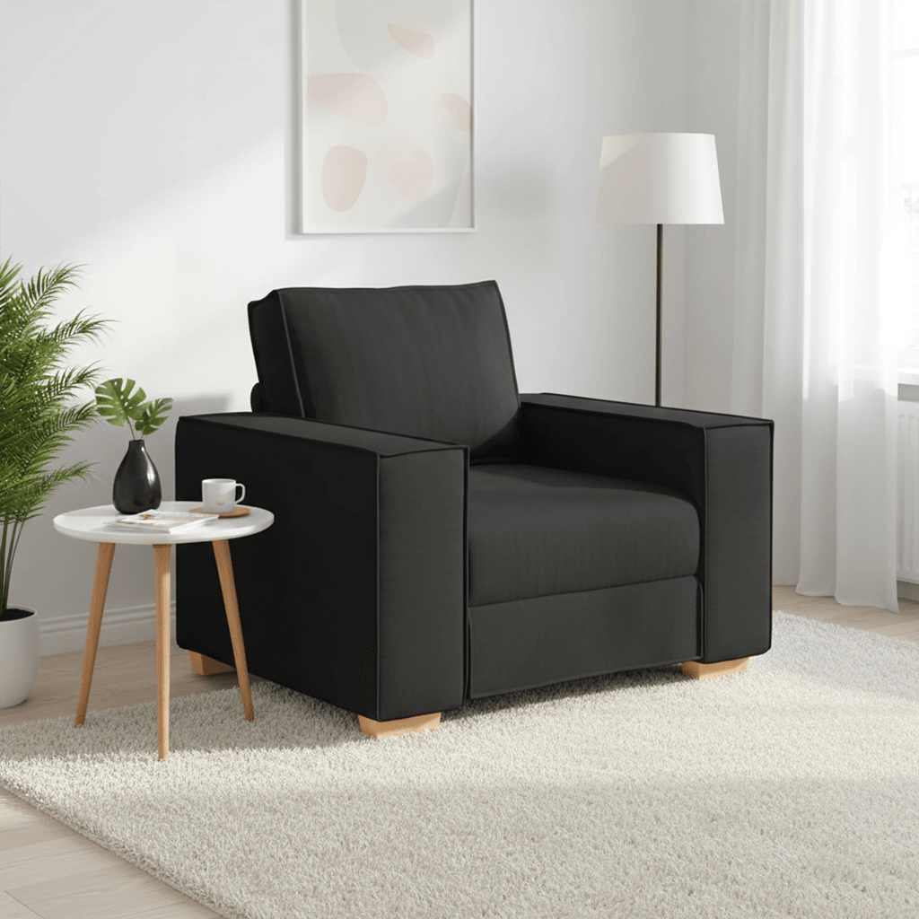 Sofa Stoel Zwart 100x78x84 cm Stof
