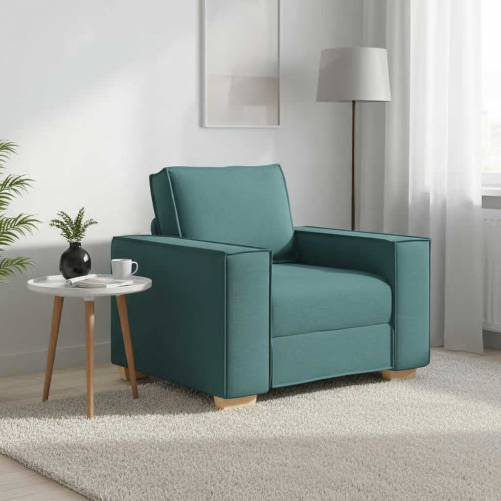 Sofa Stoel Donkergroen 100x78x84 cm Stof – afbeelding 1