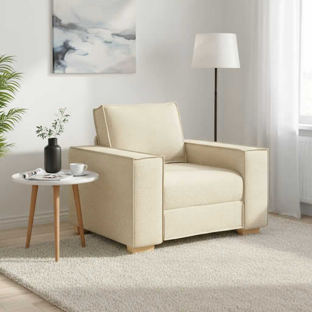 Sofa Stoel Crème 100x78x84 cm Stof