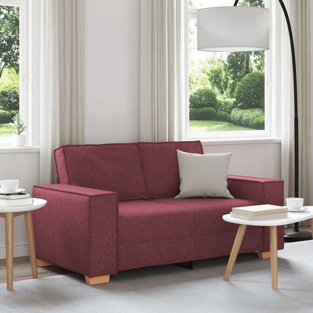 2-zitsbank Wijnrood 160x78x84 cm Stof – afbeelding 1