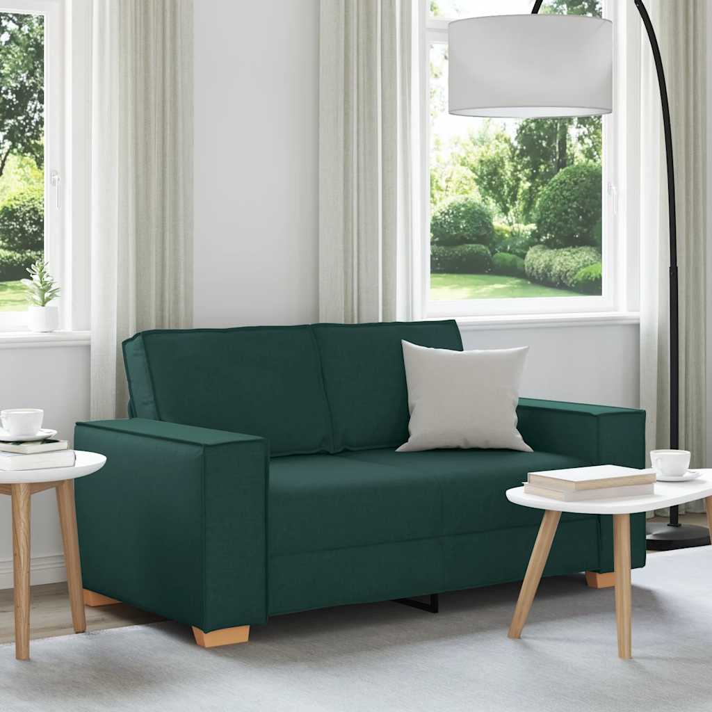 2-zitsbank Donkergroen 160x78x84 cm Stof