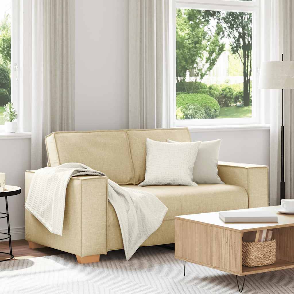 2-zitsbank Crème 160x78x84 cm Stof