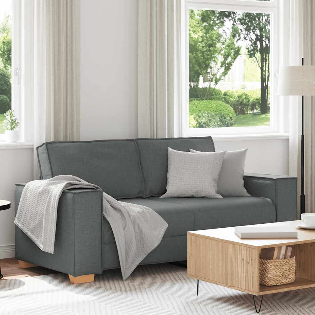 2-zitsbank Donkergrijs 180x78x84 cm Stof – afbeelding 1