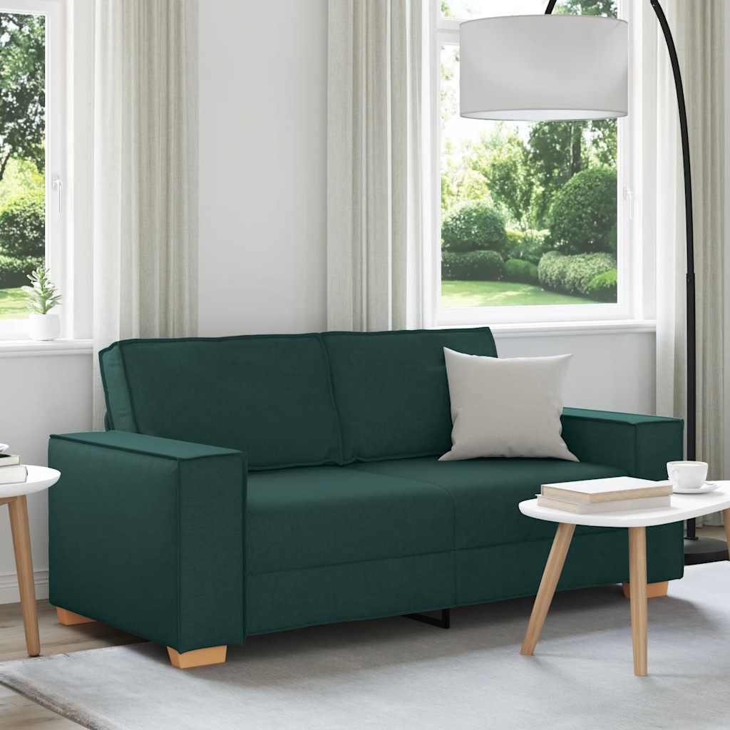 2-zitsbank Donkergroen 180x78x84 cm Stof – afbeelding 1