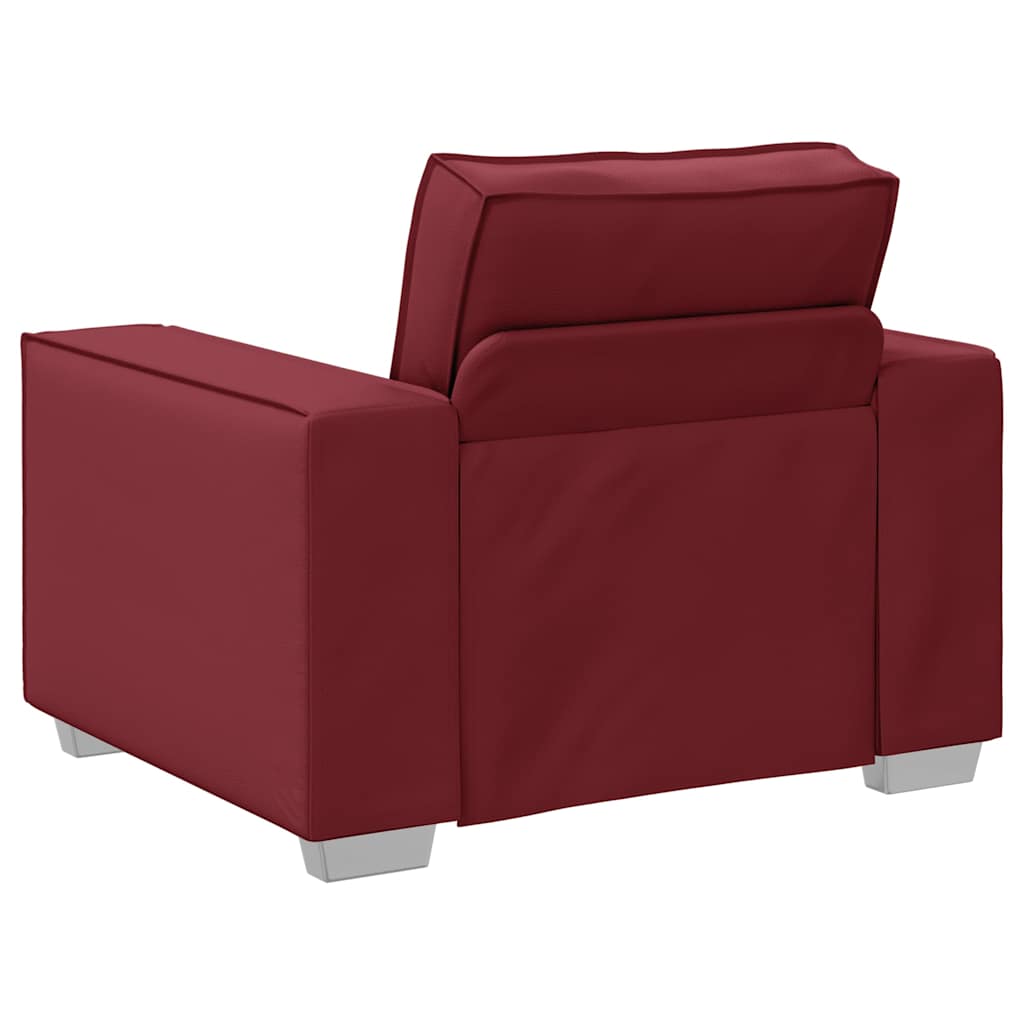 Sofa Stoel Wijnrood 100 cm Nep Leer – afbeelding 3