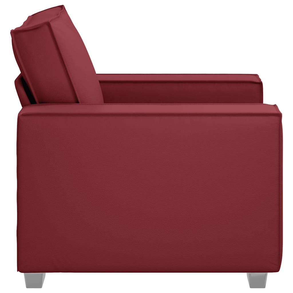 Sofa Stoel Wijnrood 100 cm Nep Leer – afbeelding 5