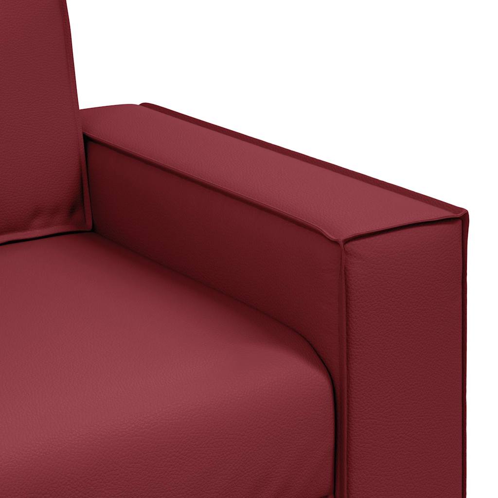 Sofa Stoel Wijnrood 100 cm Nep Leer – afbeelding 6