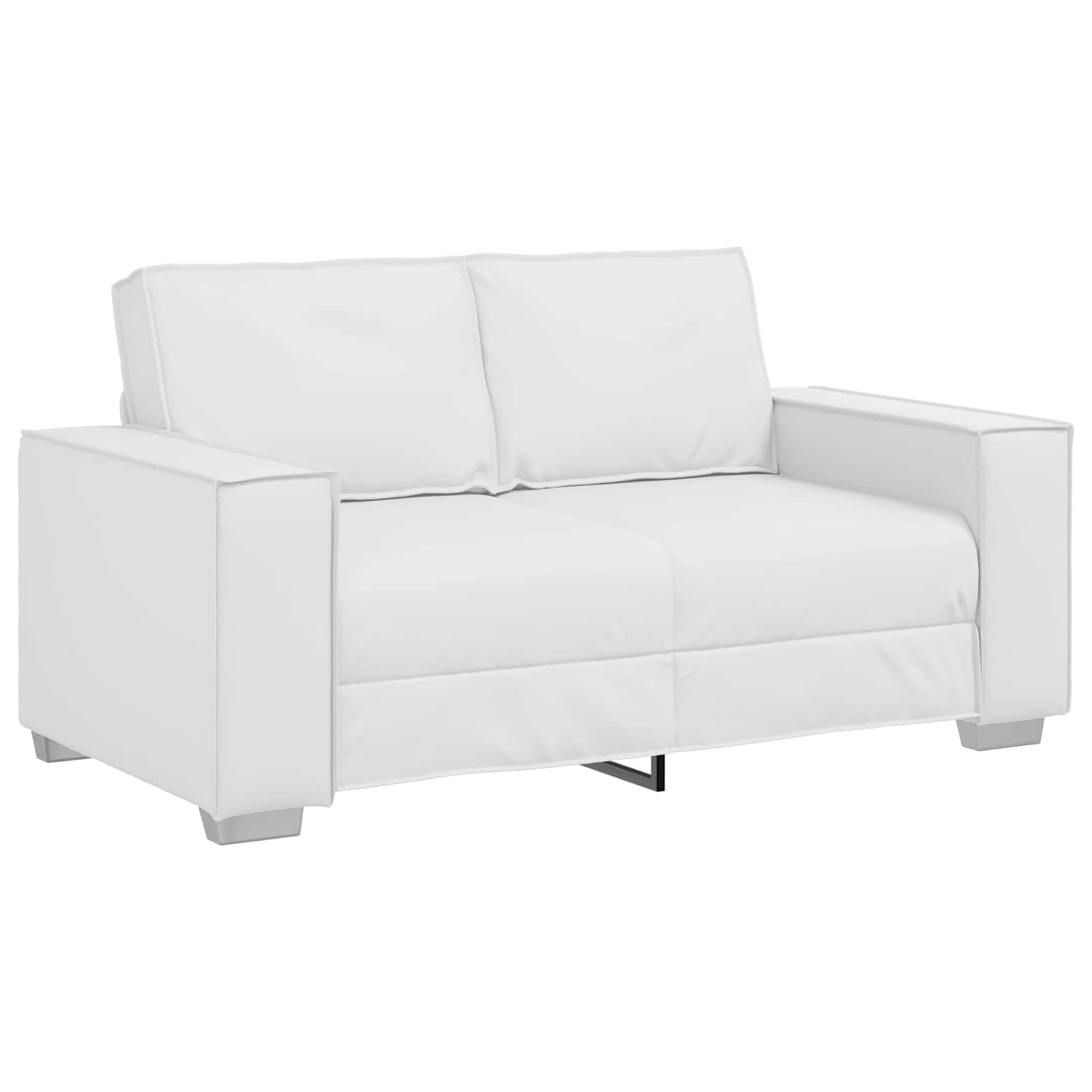 Loveseat Wit 160 cm Nep Leer – afbeelding 1