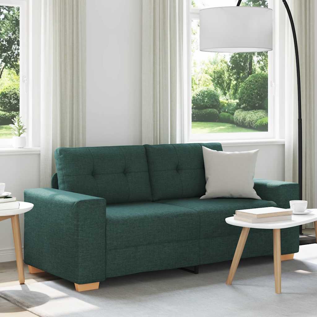 Loveseat Bank Donkergroen 180x77x82 cm Stof