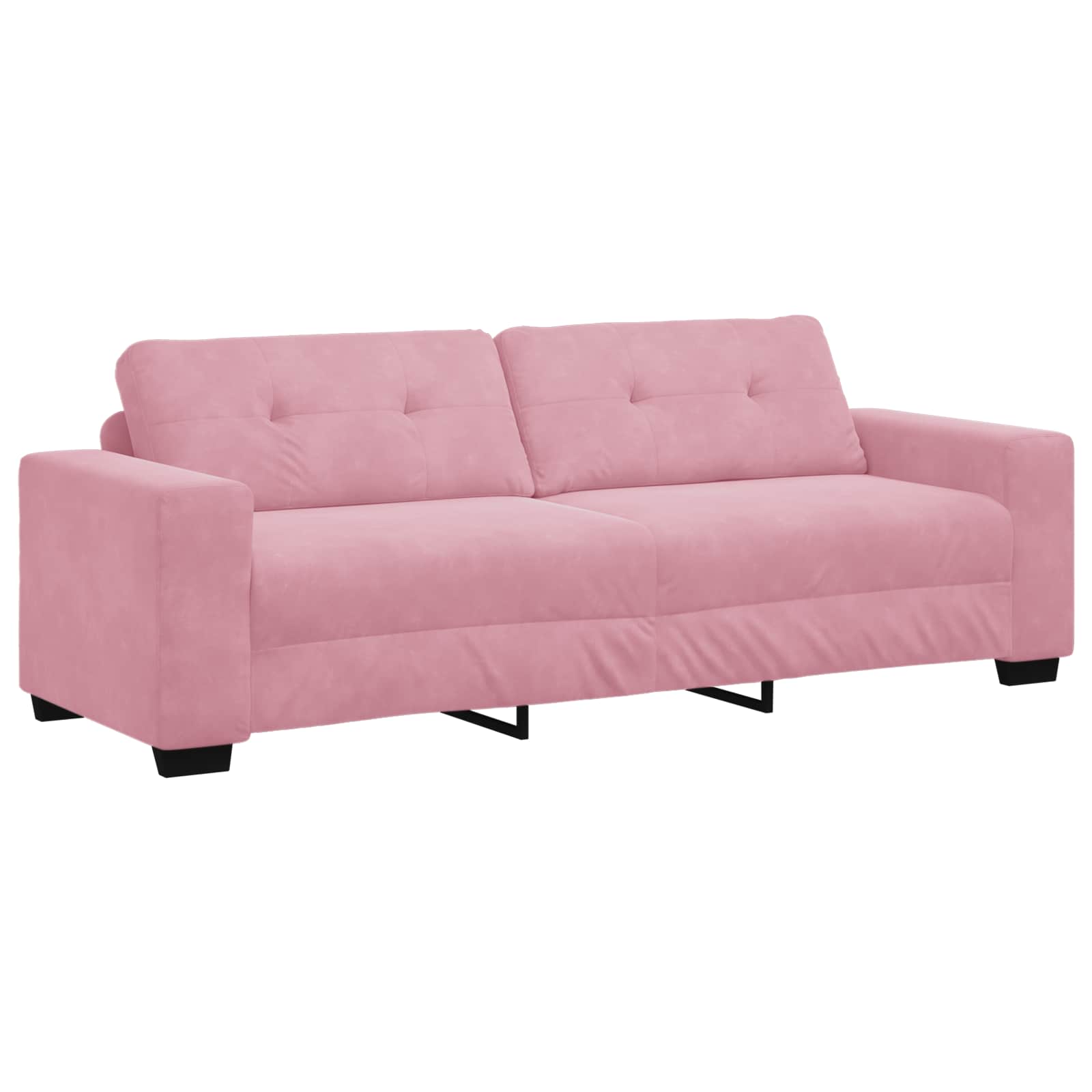 | 3-Zits Sofa | met kussen Roze Fluweel