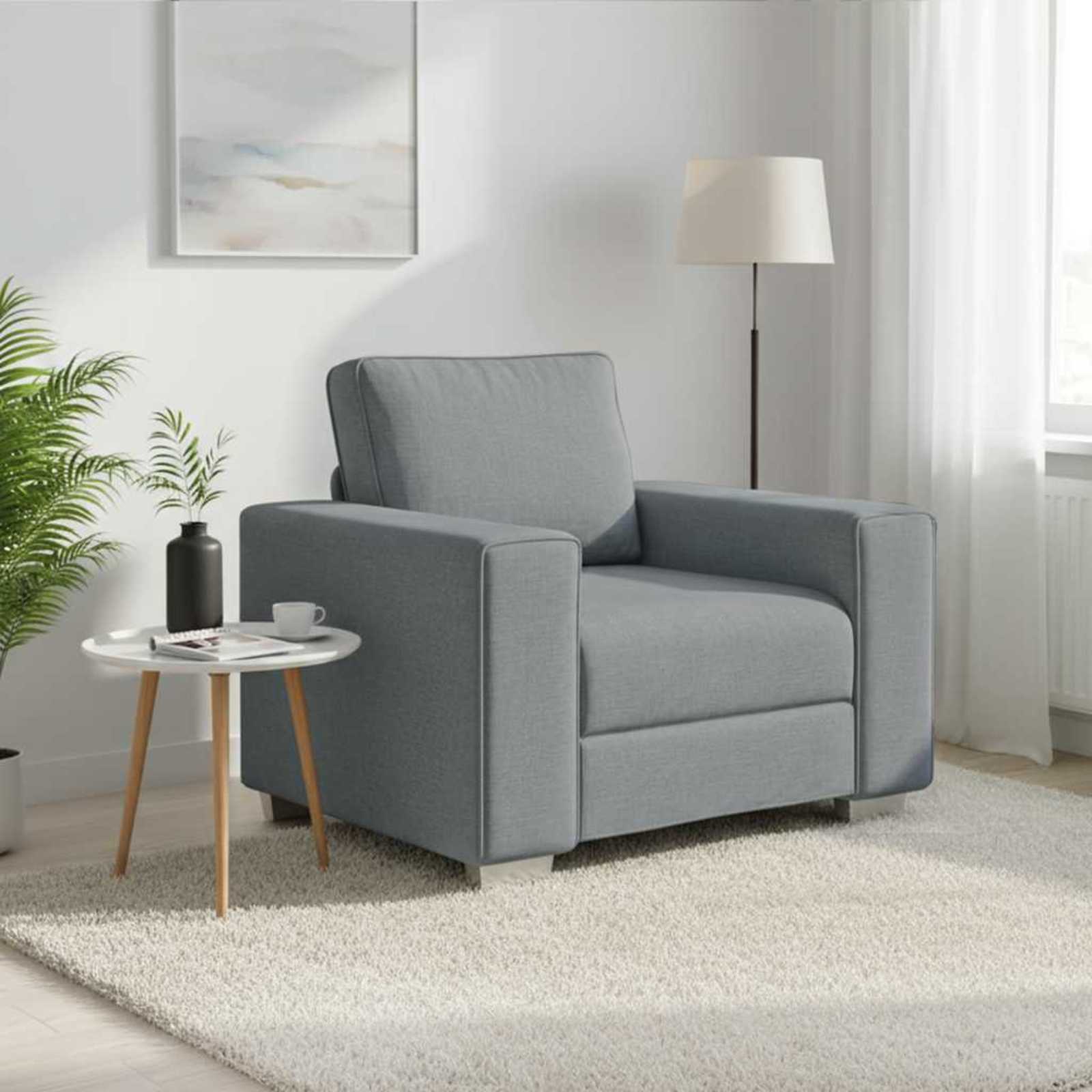 Sofa Stoel Lichtgrijs 100 cm Stof