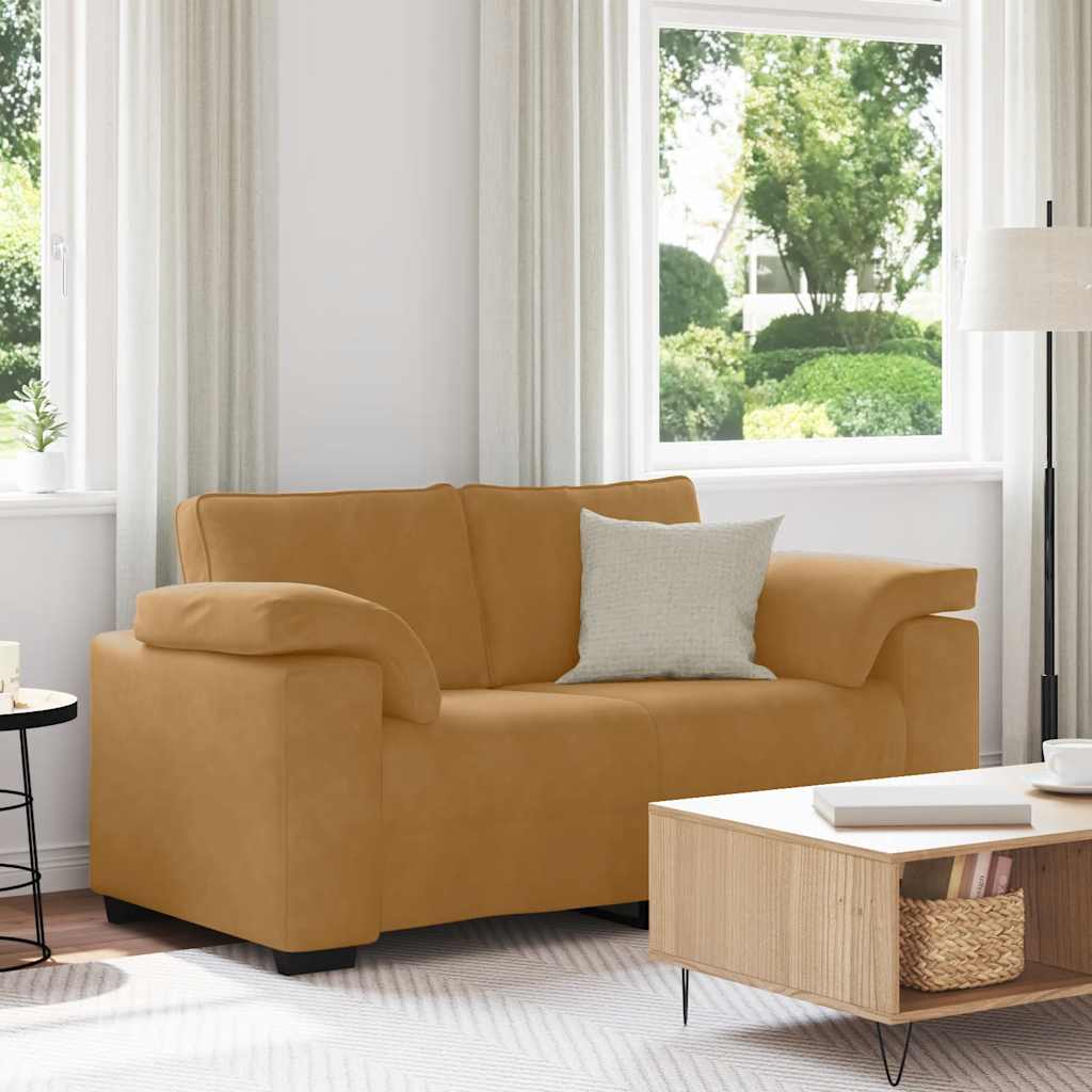 Loveseat Sofa Bruin 160x77x82 cm Fluweel