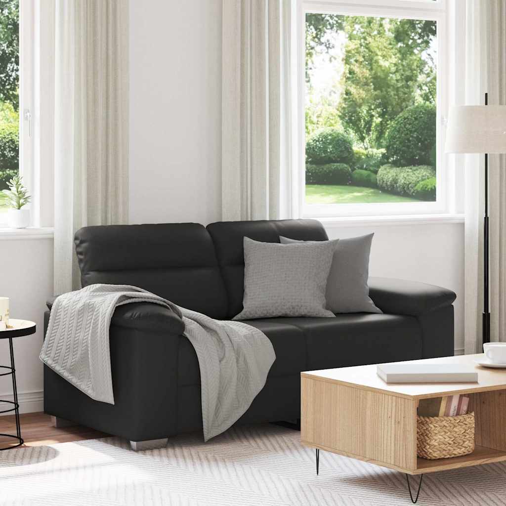 2-zitsbank zwart 160x81x84 cm kunstleer – afbeelding 1