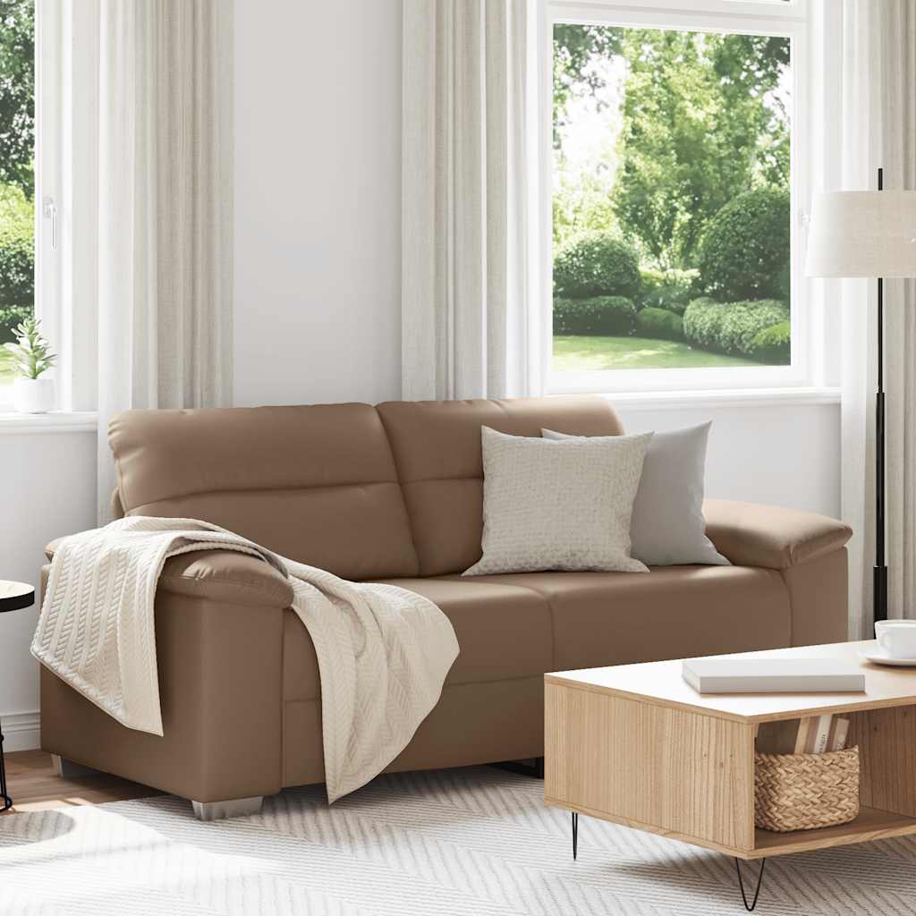 2-zitsbank Cappuccino 180x81x84 cm kunstleer – afbeelding 1
