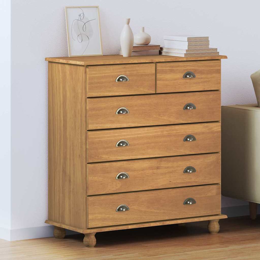 Ladekast ASKIM Bruin 91 x 40 x 95,5 cm Massief grenenhout