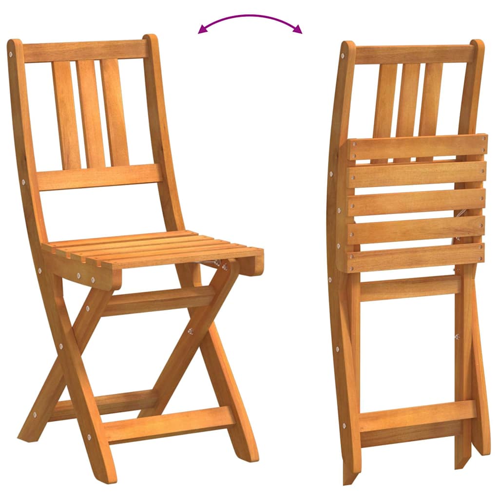 Bistroset met kussen 3 pcs Olie naturel Massief Acaciahout – afbeelding 11
