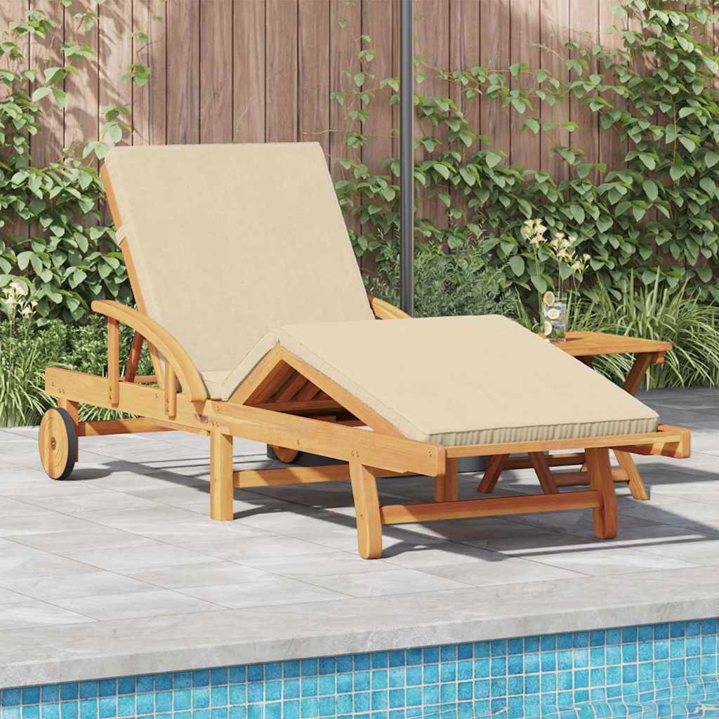 Ligstoel Beige 200 x 67 x 84 cm Massief Acaciahout