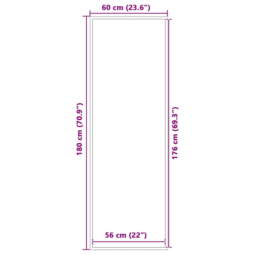 Deurmat 60x180 cm antracietkleurig – afbeelding 7