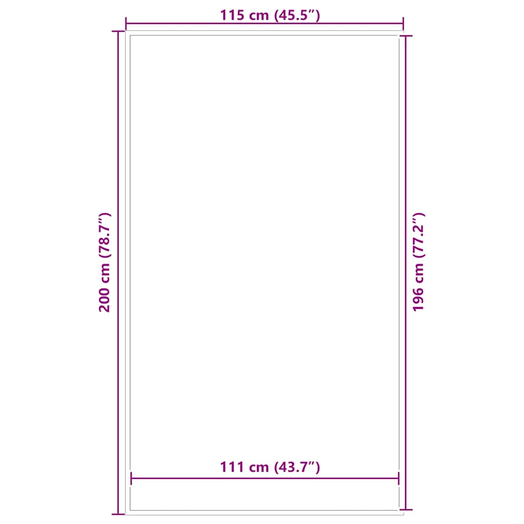 Deurmat 115x200 cm antracietkleurig – afbeelding 7