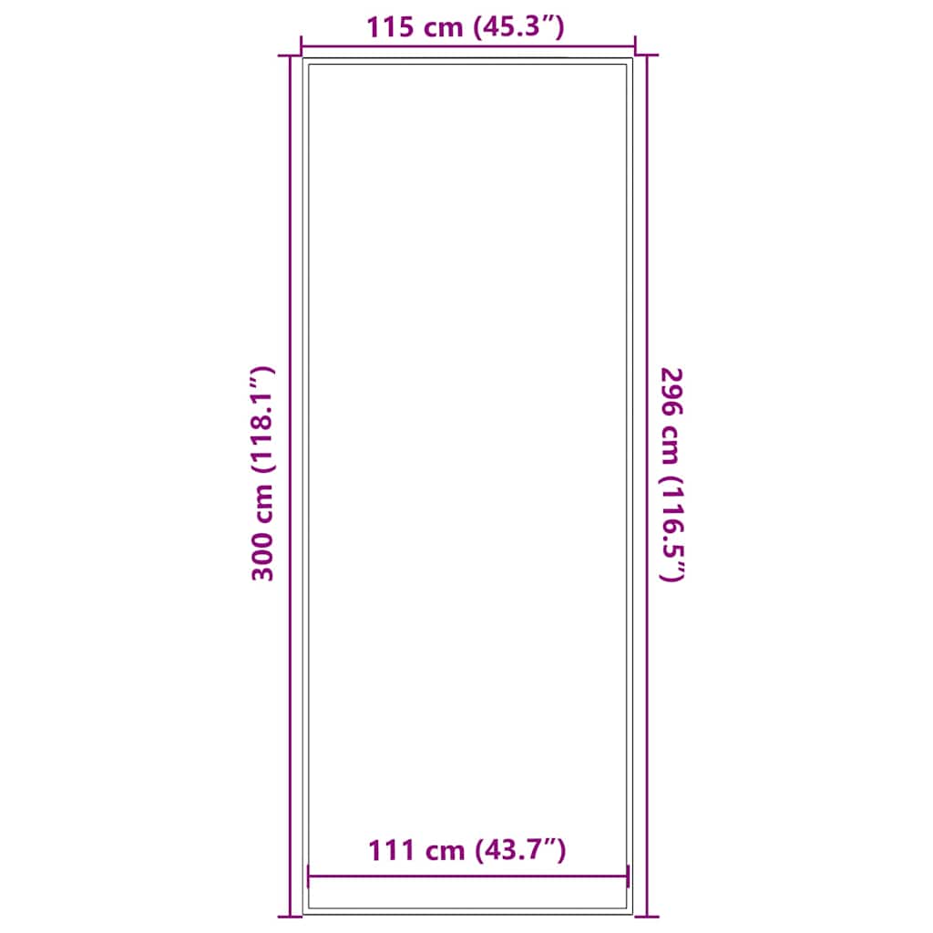 Deurmat 115x300 cm zwart – afbeelding 7