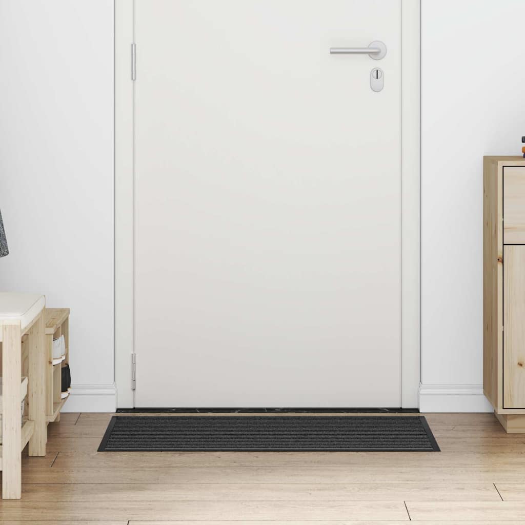 Deurmat Zwart 60 x 90 cm Polypropyleen – afbeelding 1