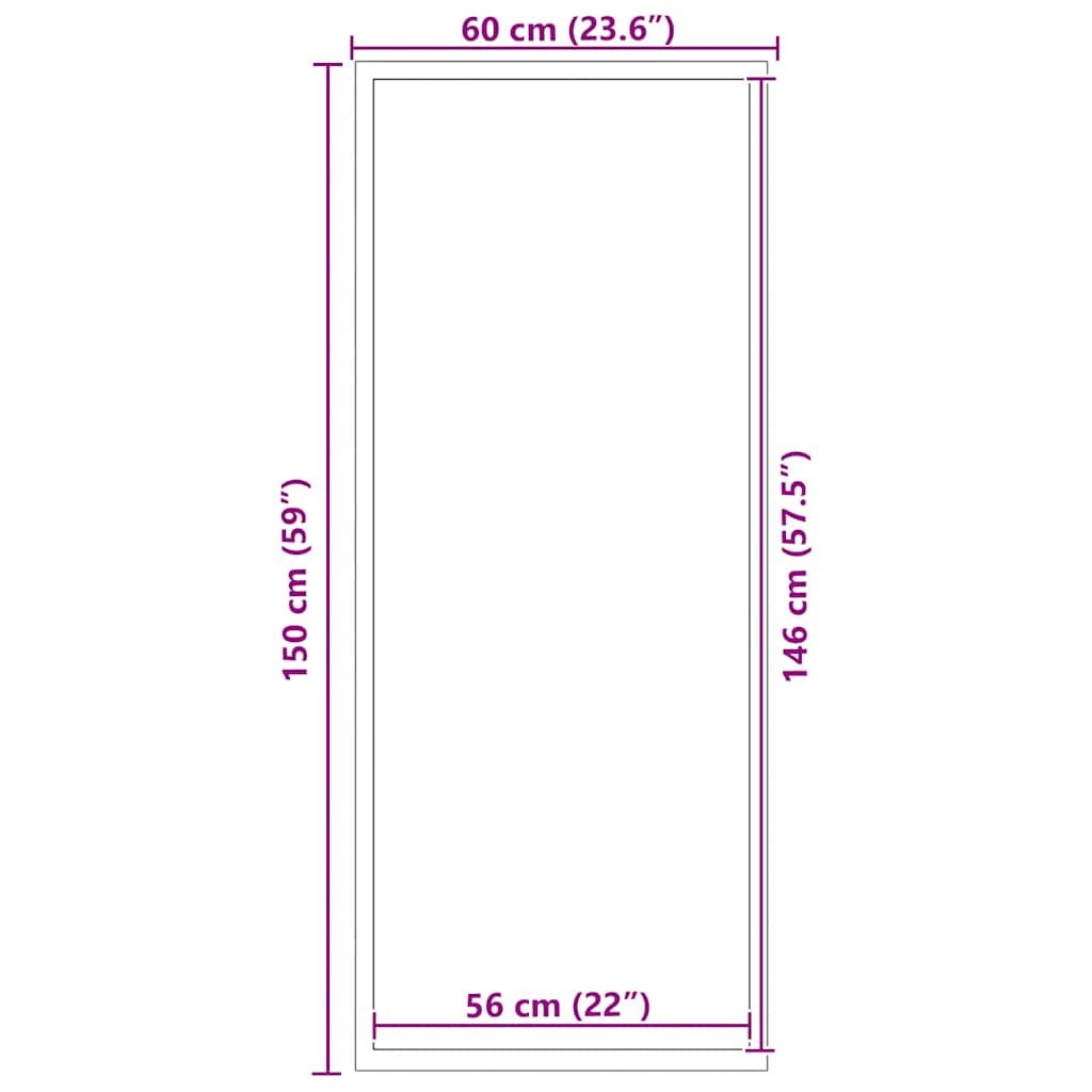 Deurmat 60x150 cm antracietkleurig – afbeelding 7