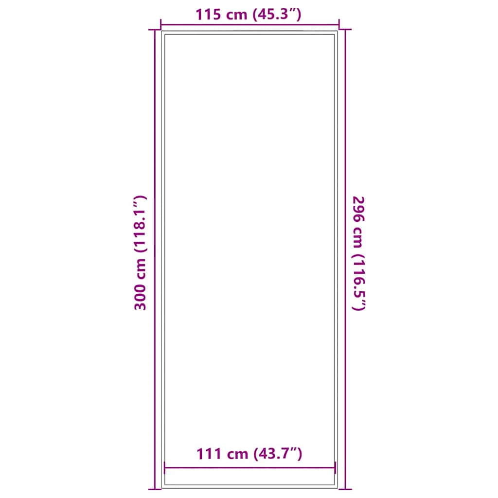 Deurmat 115x300 cm antracietkleurig – afbeelding 7