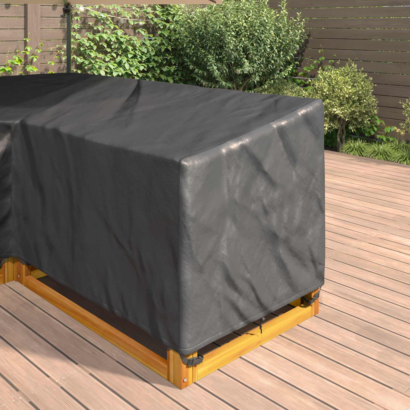 Meubelhoes Zwart 260 x 210 x 80 cm 210D Oxford Stof – afbeelding 4
