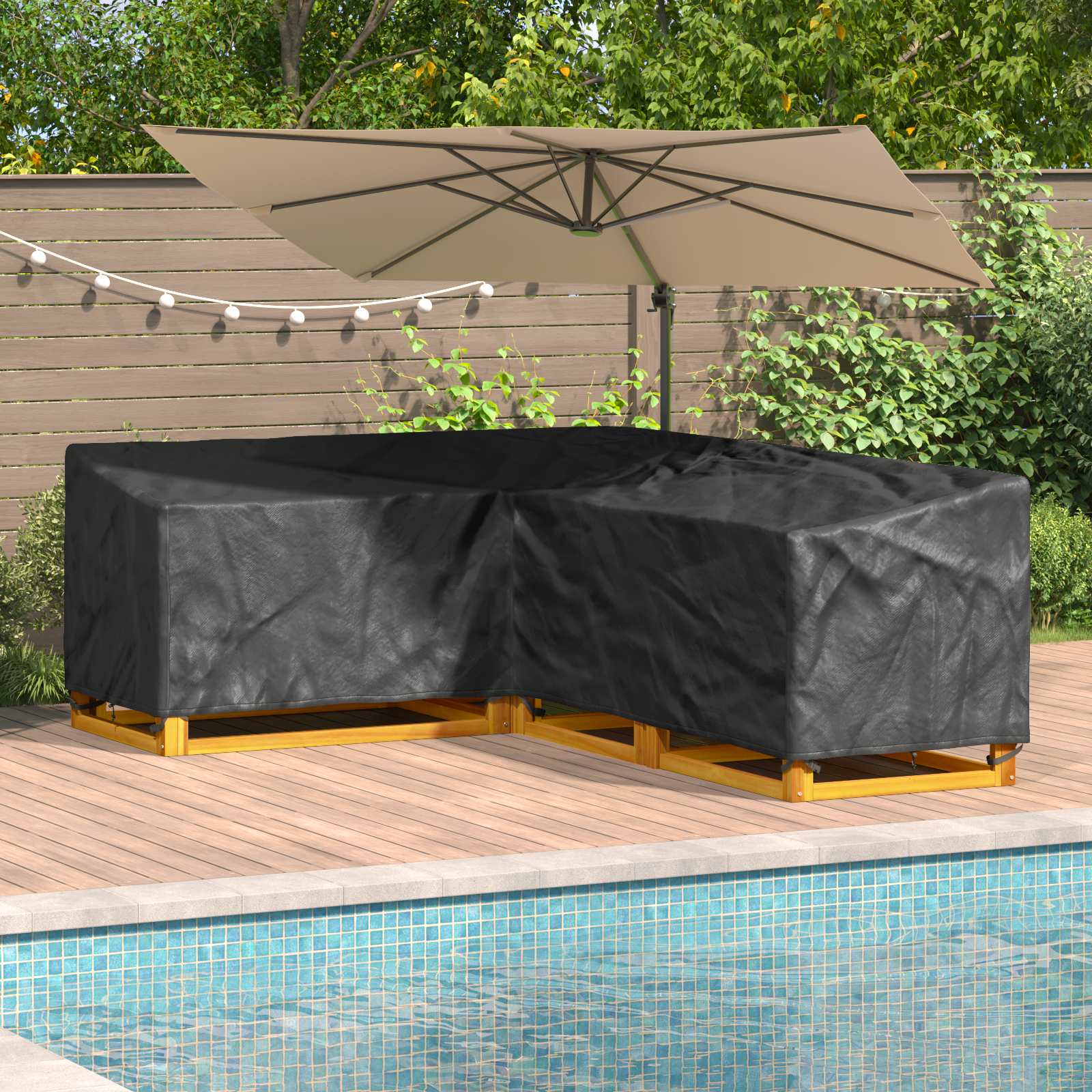 Meubelhoes Zwart 260 x 210 x 80 cm 210D Oxford Stof