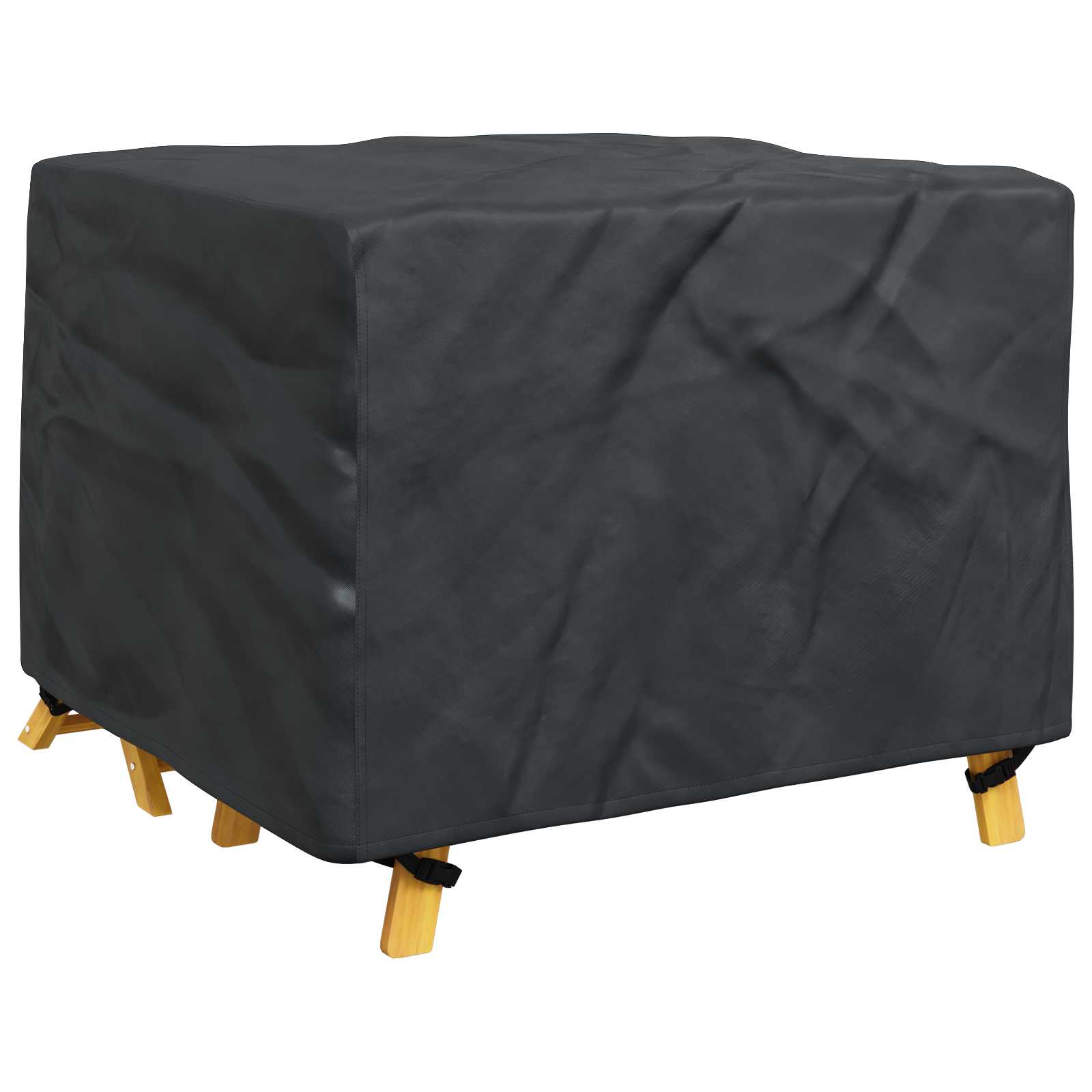 Meubelhoes Effen Zwart 113 x 113 x 73 cm 420D – afbeelding 3
