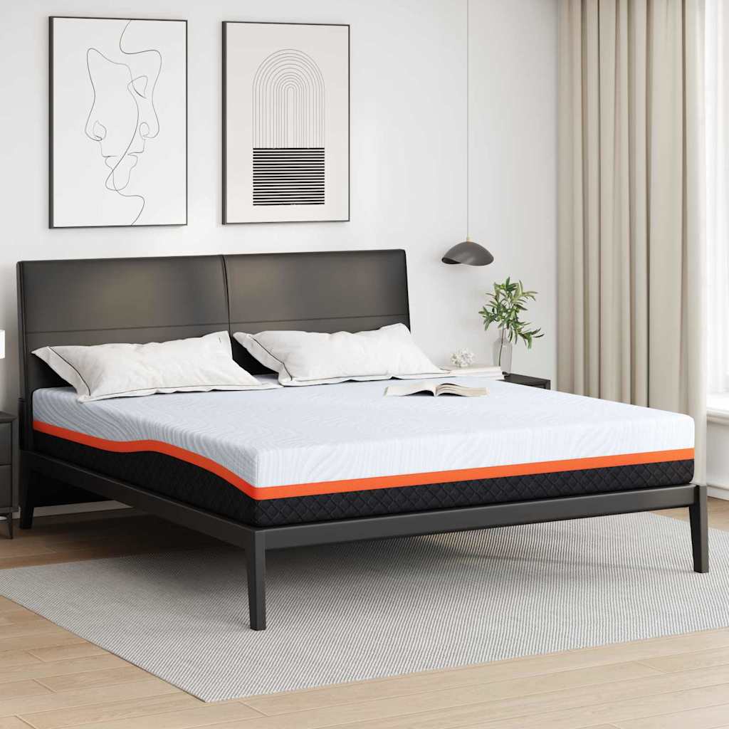 Matras Wit en Grijs 200 x 200 cm Jacquard stof