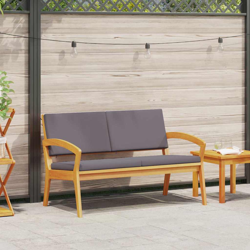 Tuinbank met kussen Olie naturel Massief Acaciahout – afbeelding 1