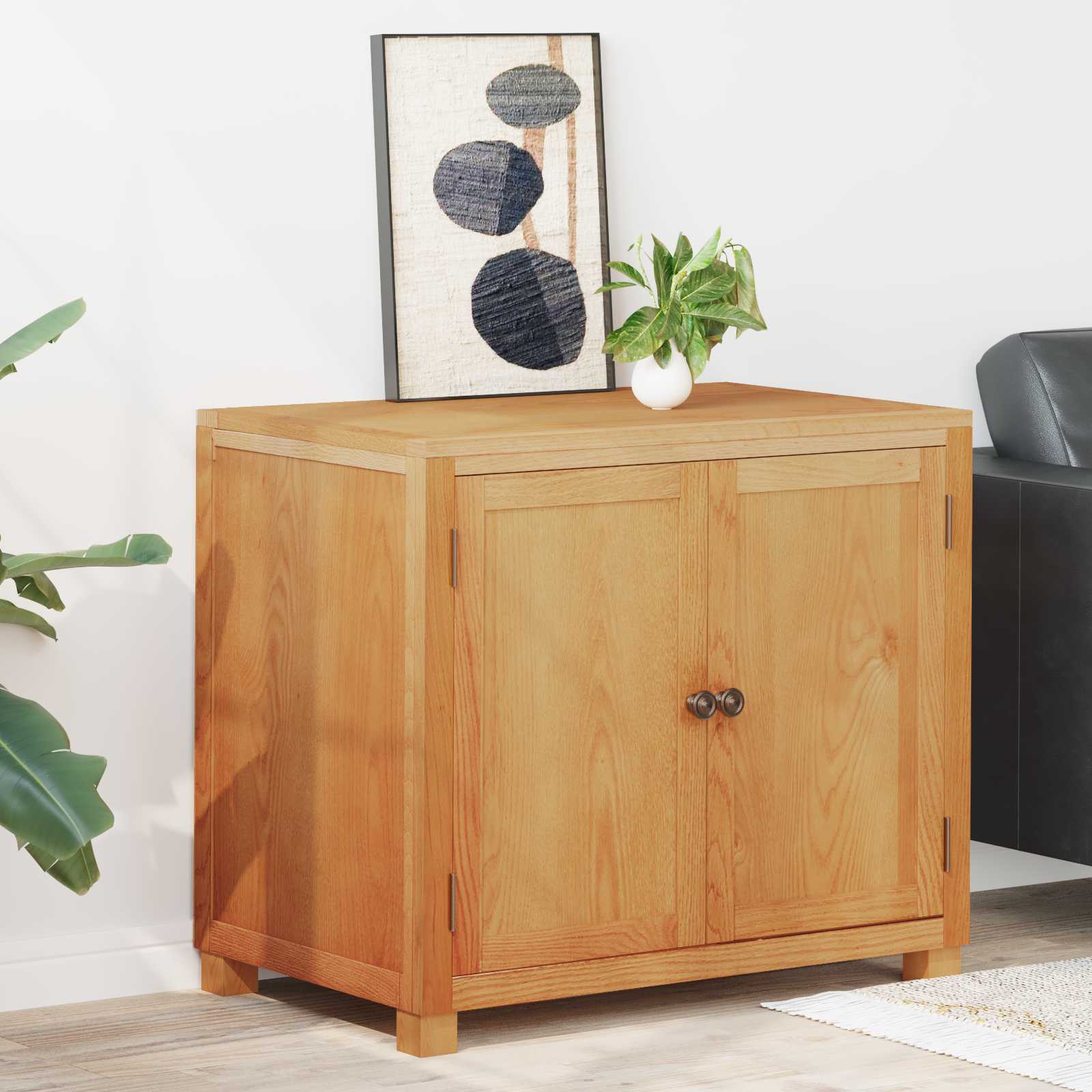 Kast met opslag met de deur Bruin 78 x 50 x 70 cm Bewerkt hout – afbeelding 1