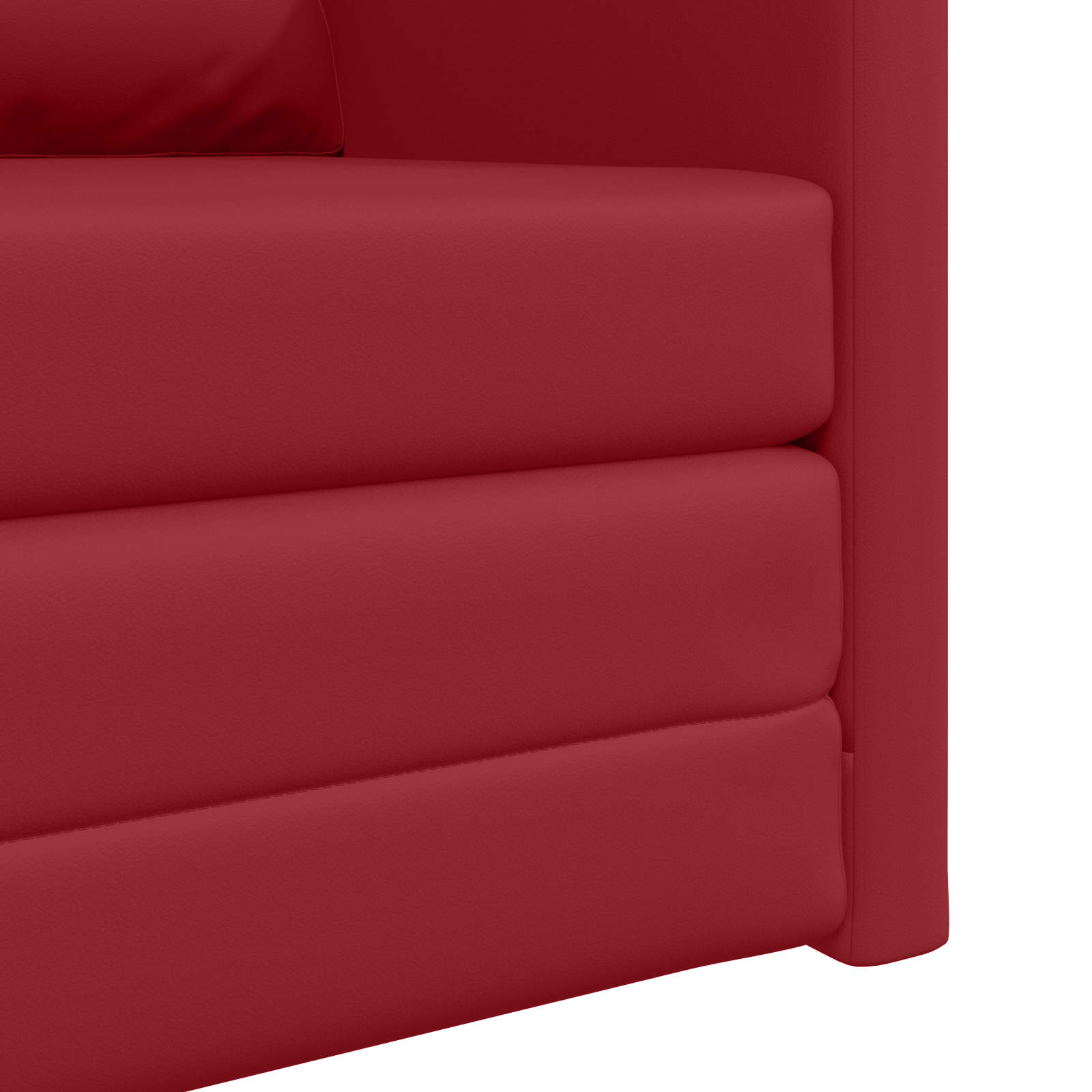 Slaapbank 60cm Wijnrood Kunstleer – afbeelding 9