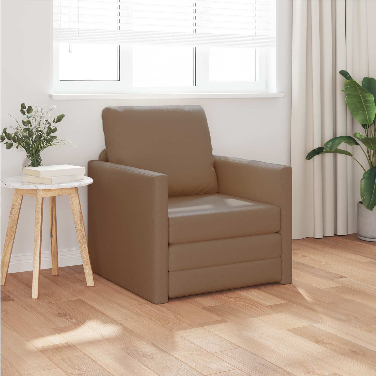 Slaapbank 60cm Cappuccino Kunstleer