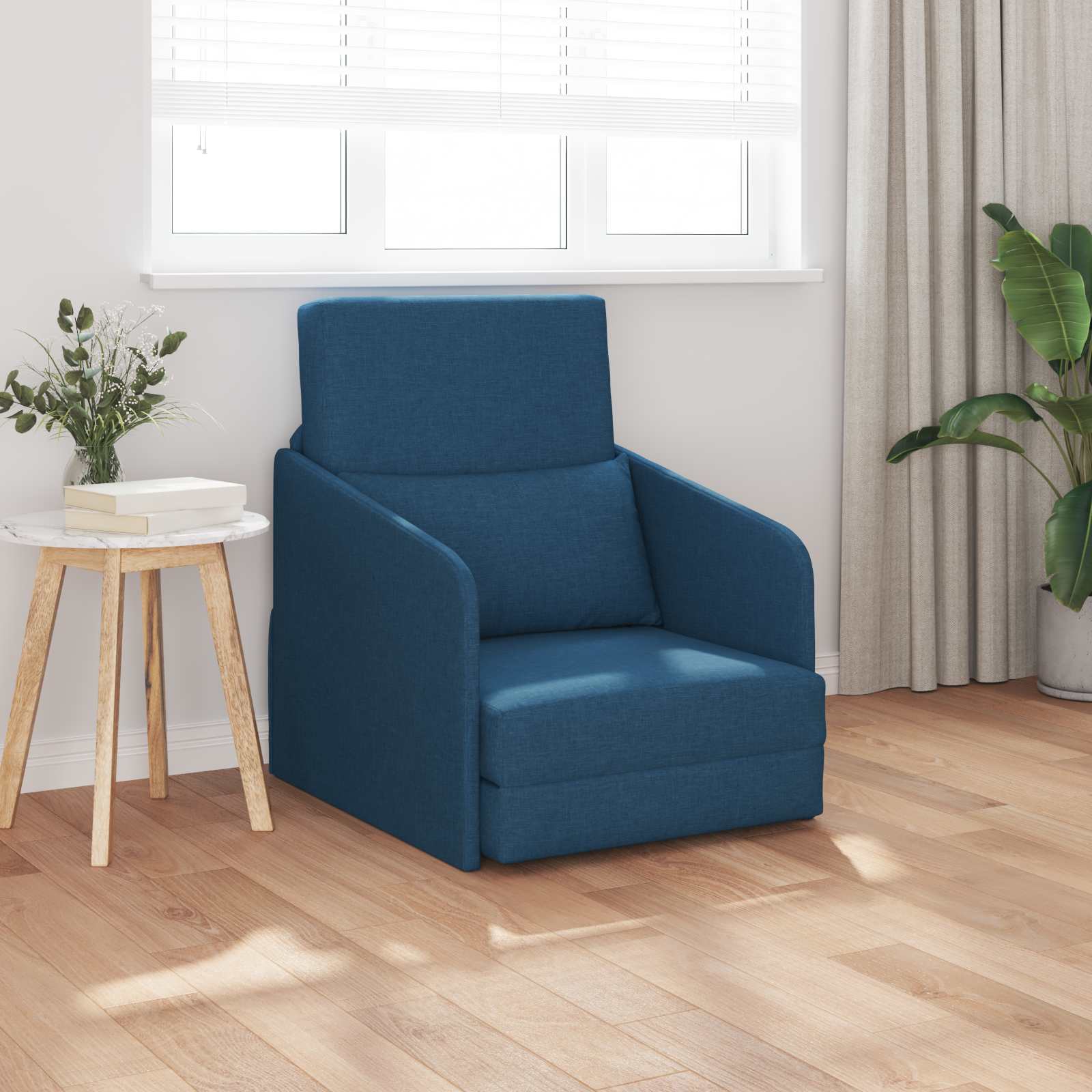 Slaapbank Blauw 65 x 80 x 83 cm Stof – afbeelding 1
