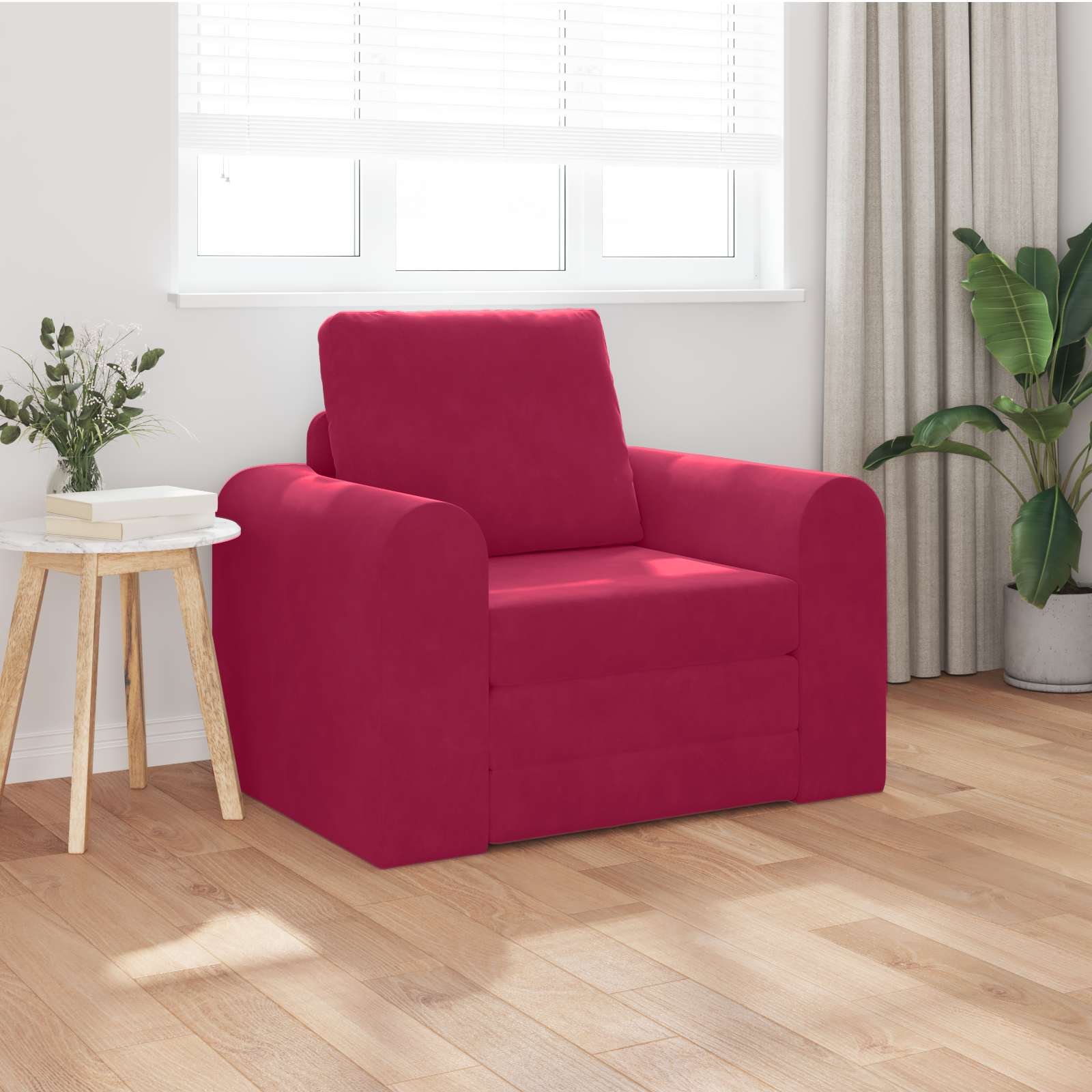 Slaapbank Wijnrood 98 x 71 x 83 cm Fluweel