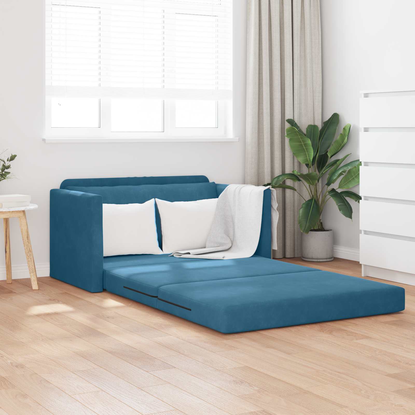 Slaapbank Blauw 124 x 71 x 78 cm Fluweel