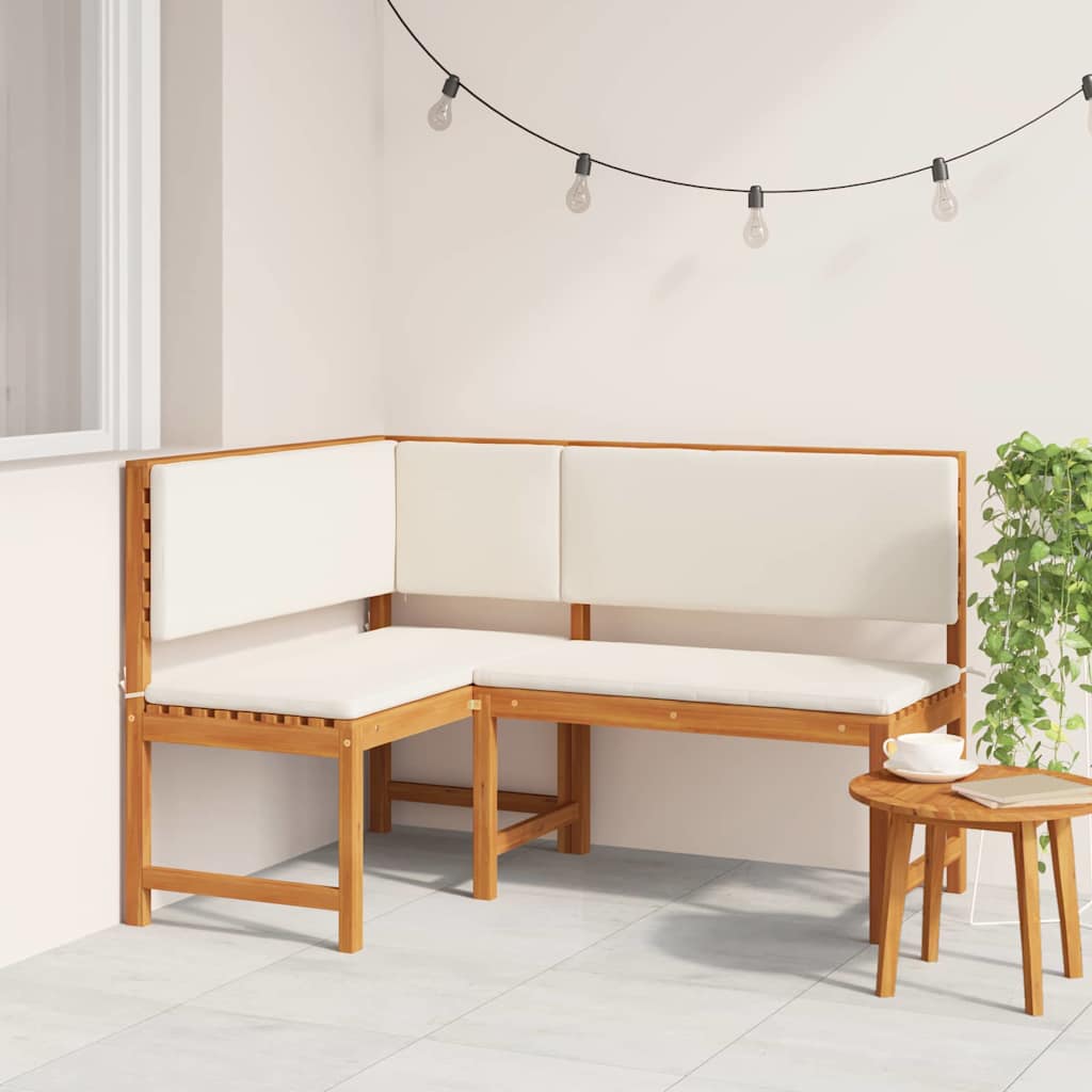 Tuinstoel met kussen Bruin 140 x 100 x 91cm Massief acaciahout