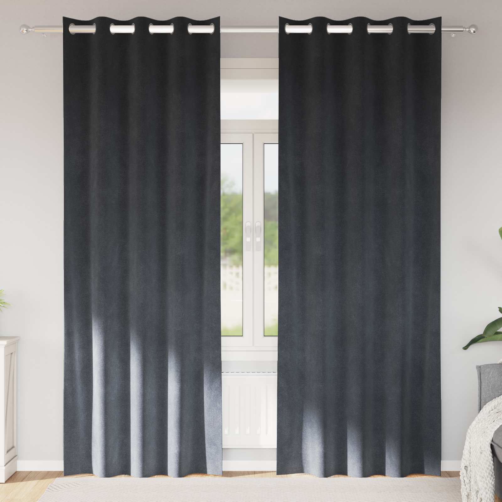 Verduisterende gordijnen 2 pcs Lichtgrijs 140 x 225 cm Fluweel