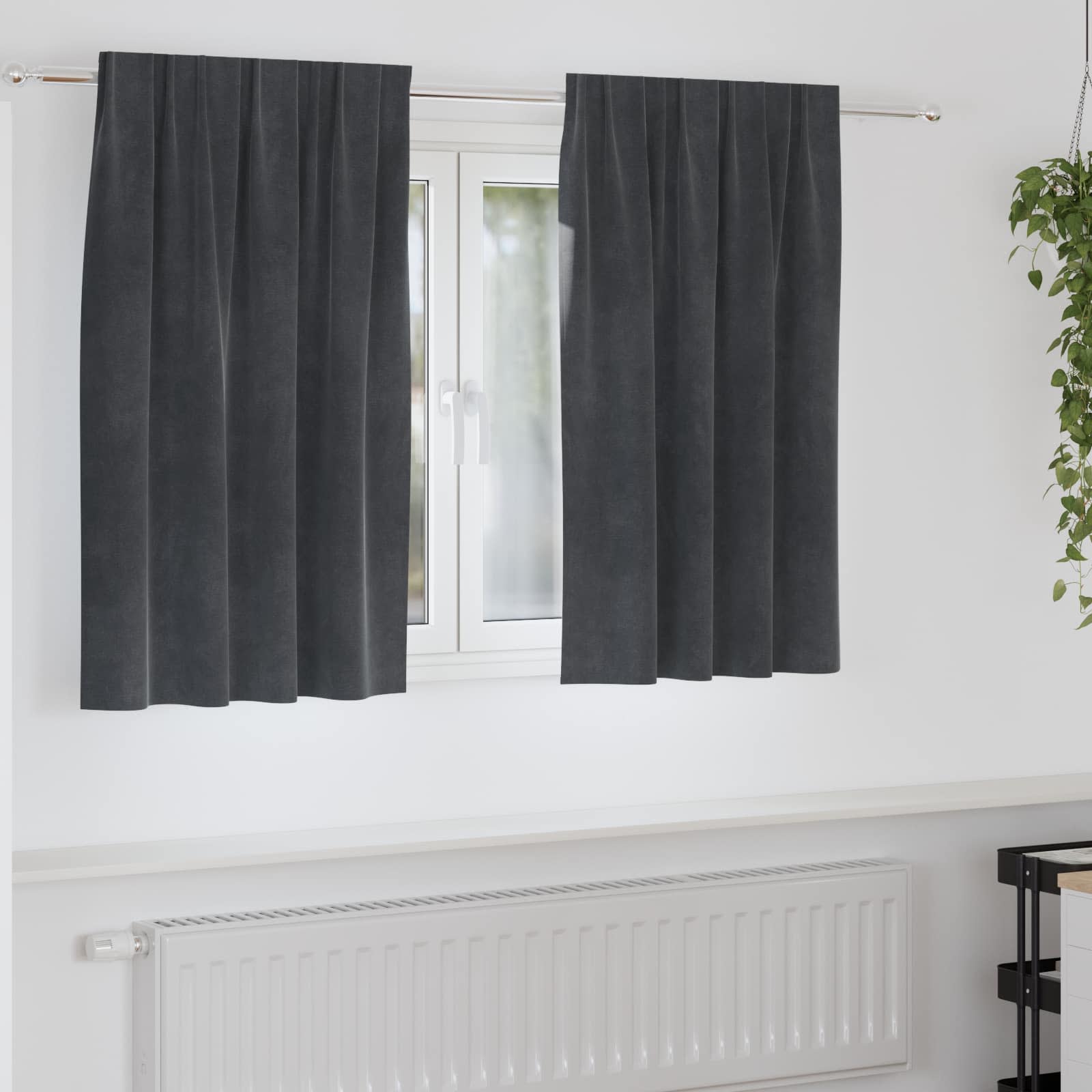 Verduisterende gordijnen 2 pcs Lichtgrijs 140 x 140 cm Fluweel