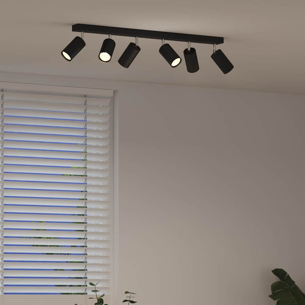 Plafondspot met schijnwerpers Zwart 73 x 6 x 16 cm Metaal – afbeelding 4