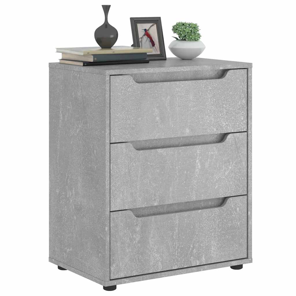 Dressoir 60x40x73 cm spaanplaat betongrijs betongrijs – afbeelding 1