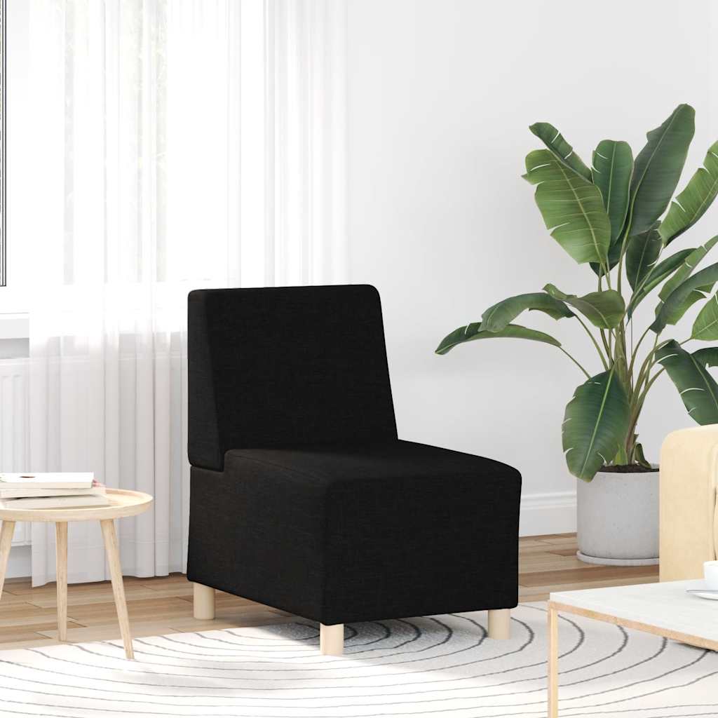 Modulaire bank zonder armleuningen zwart 55 cm stof – afbeelding 1