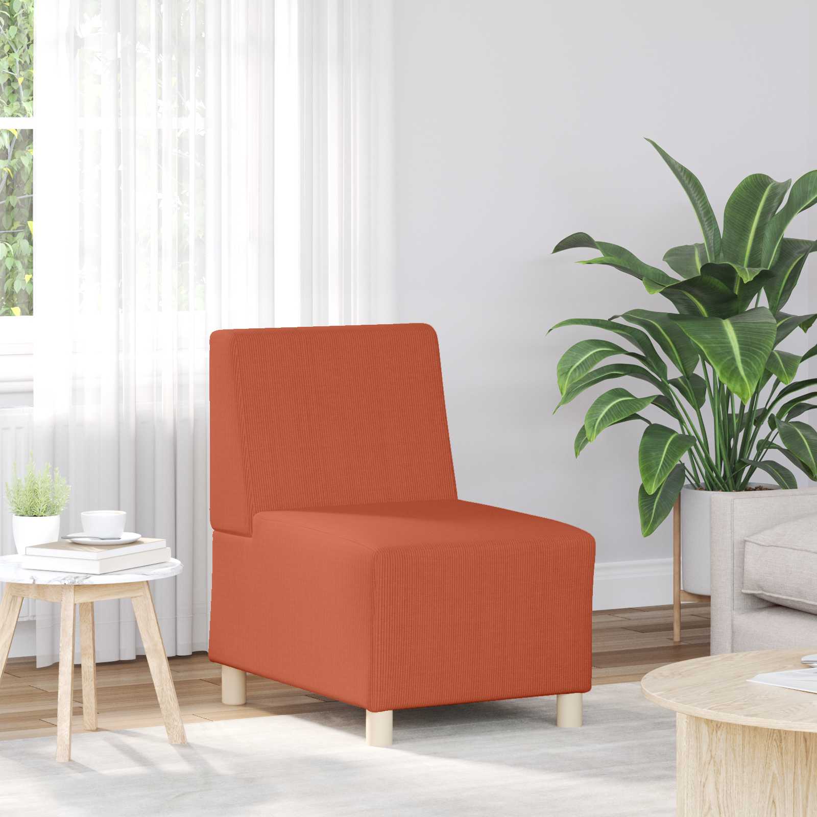 Modulaire Bankeenheid Armlos Oranje 55 x 74 x 82 cm Katoen Stof